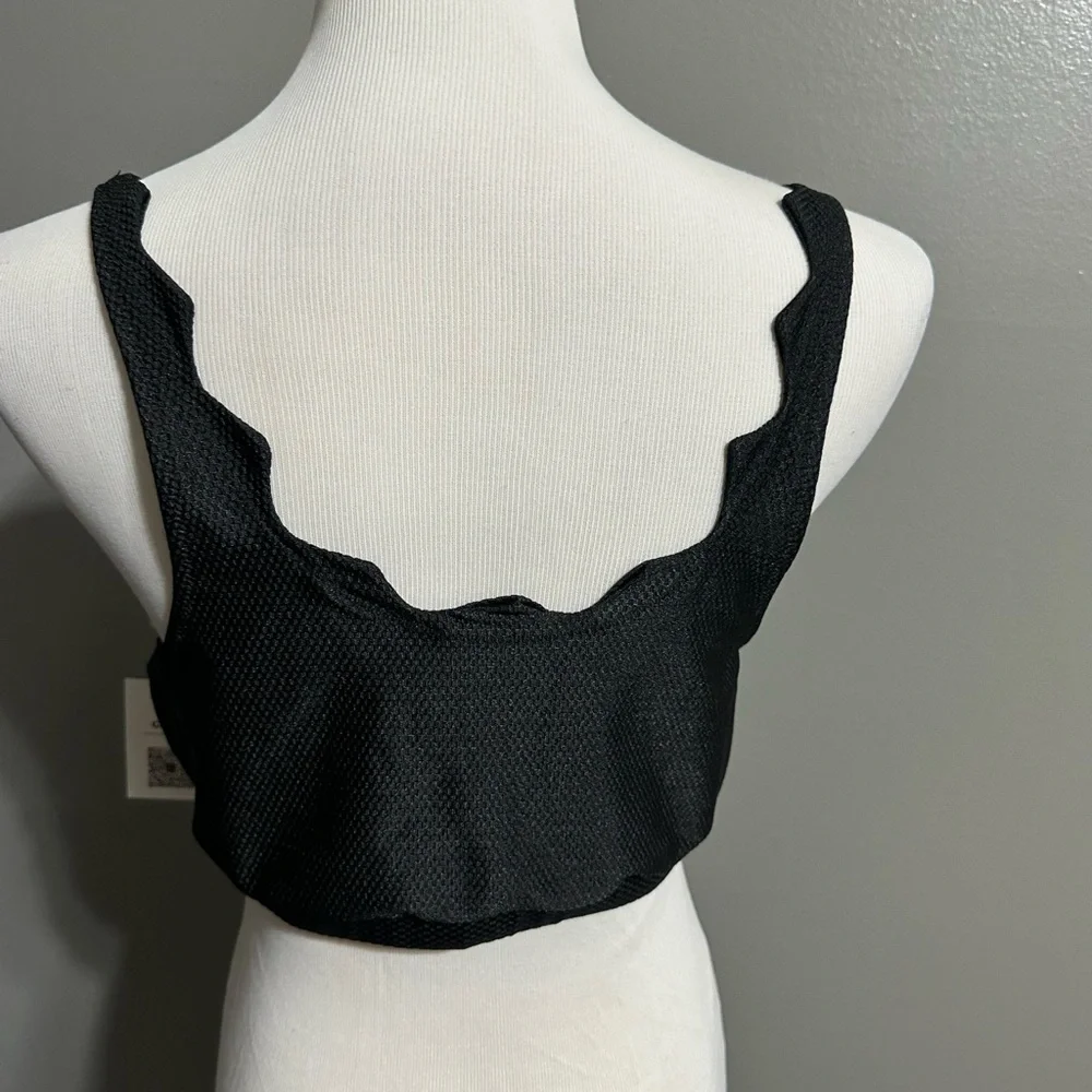 Cupshe women’s size extra large swim,‎ top black color new with tags